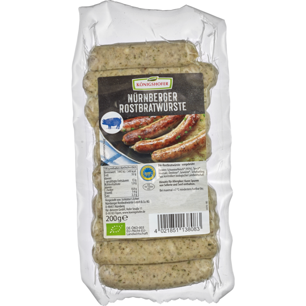 Königshofer Original Nürnberger Rostbratwürstchen 200g Packung