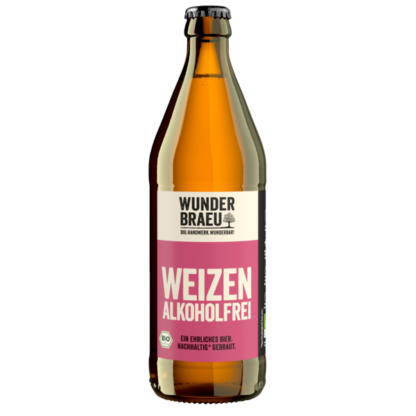 Wunderbräu Weizen alkoholfrei 0,5l Pfandflasche