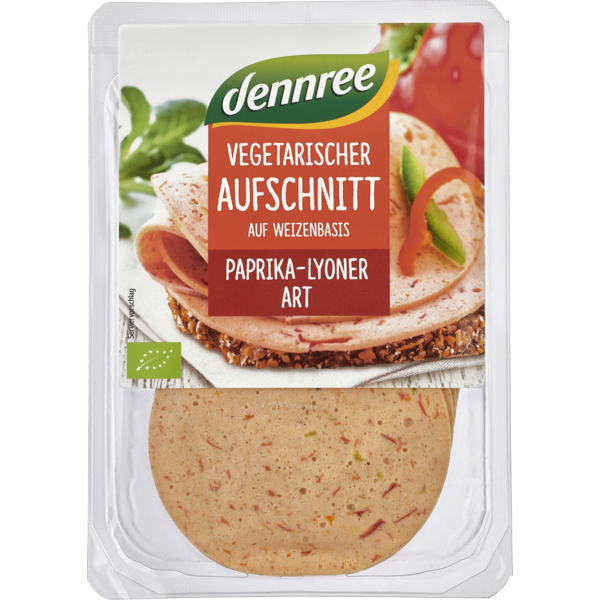 Dennree Vegetarischer Aufschnitt Paprika-Lyoner Art