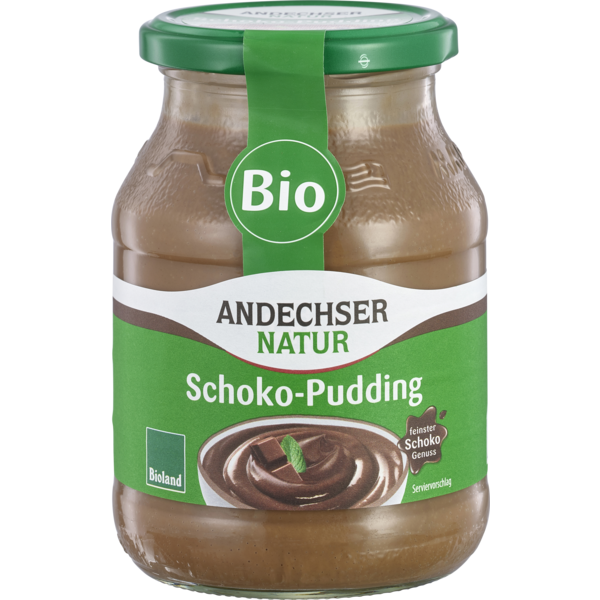 Andechser Schoko-Pudding 500g Pfandglas