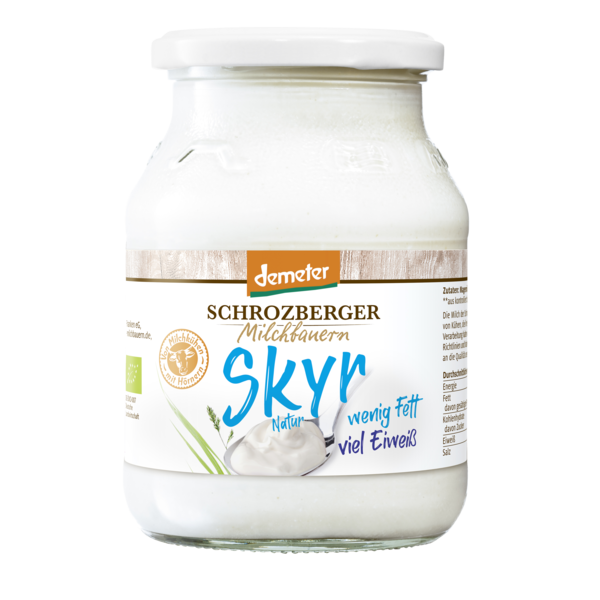 Schrozberger Milchbauern Skyr natur  mind. 0% 500g Pfandglas