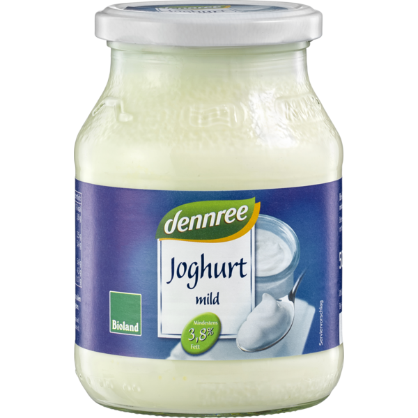 Dennree Naturjoghurt 3,8%, 500g Pfandglas