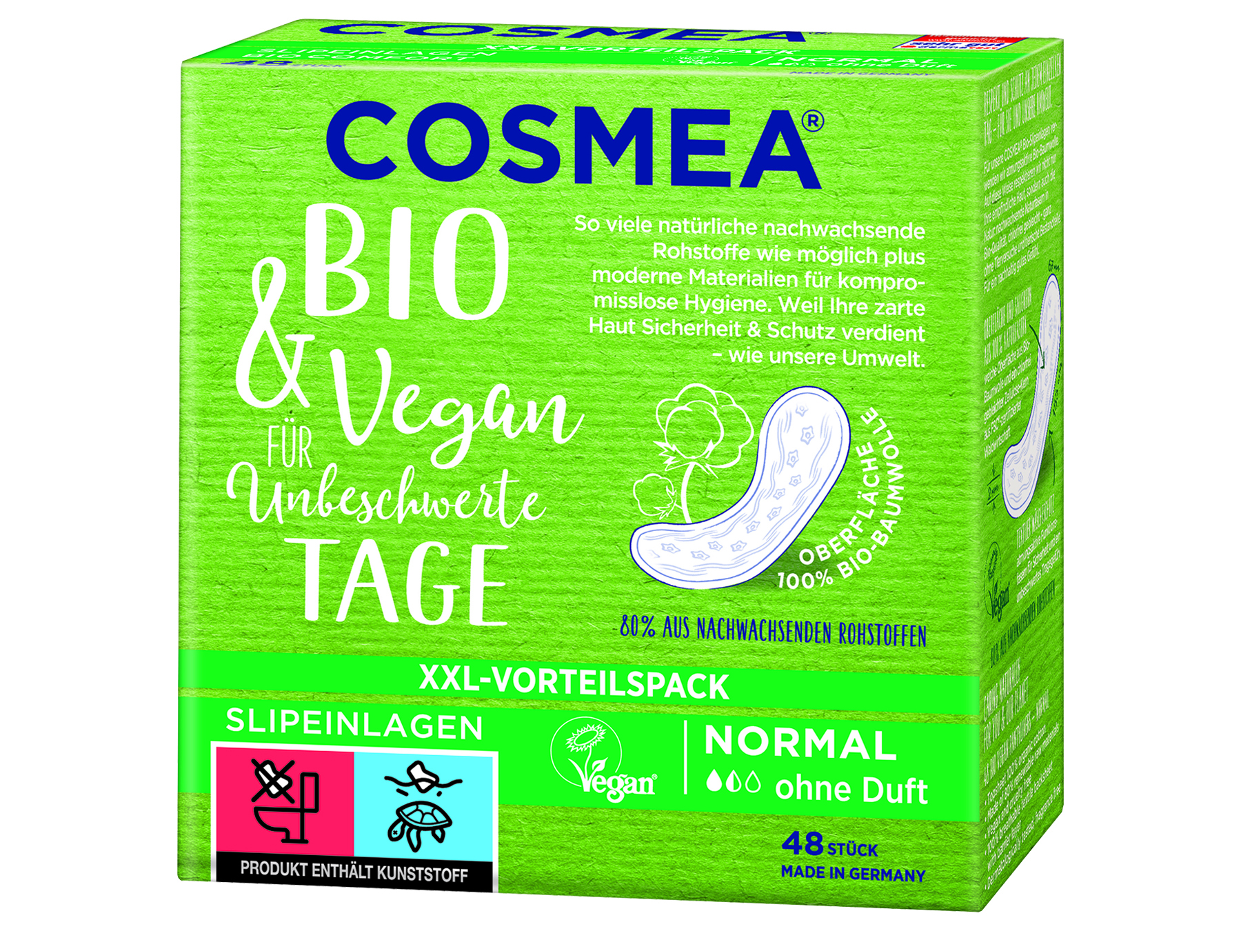 Cosmea Bio & Vegan Slipeinlagen normal XXL-Vorteilspack