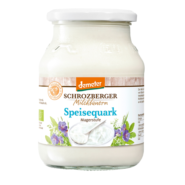 Schrozberger Milchbauern Speisequark Magerstufe 500g Pfandglas