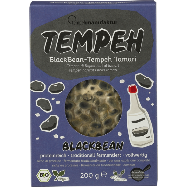 Tempehmanufaktur BlackBean-Tempeh Tamari
