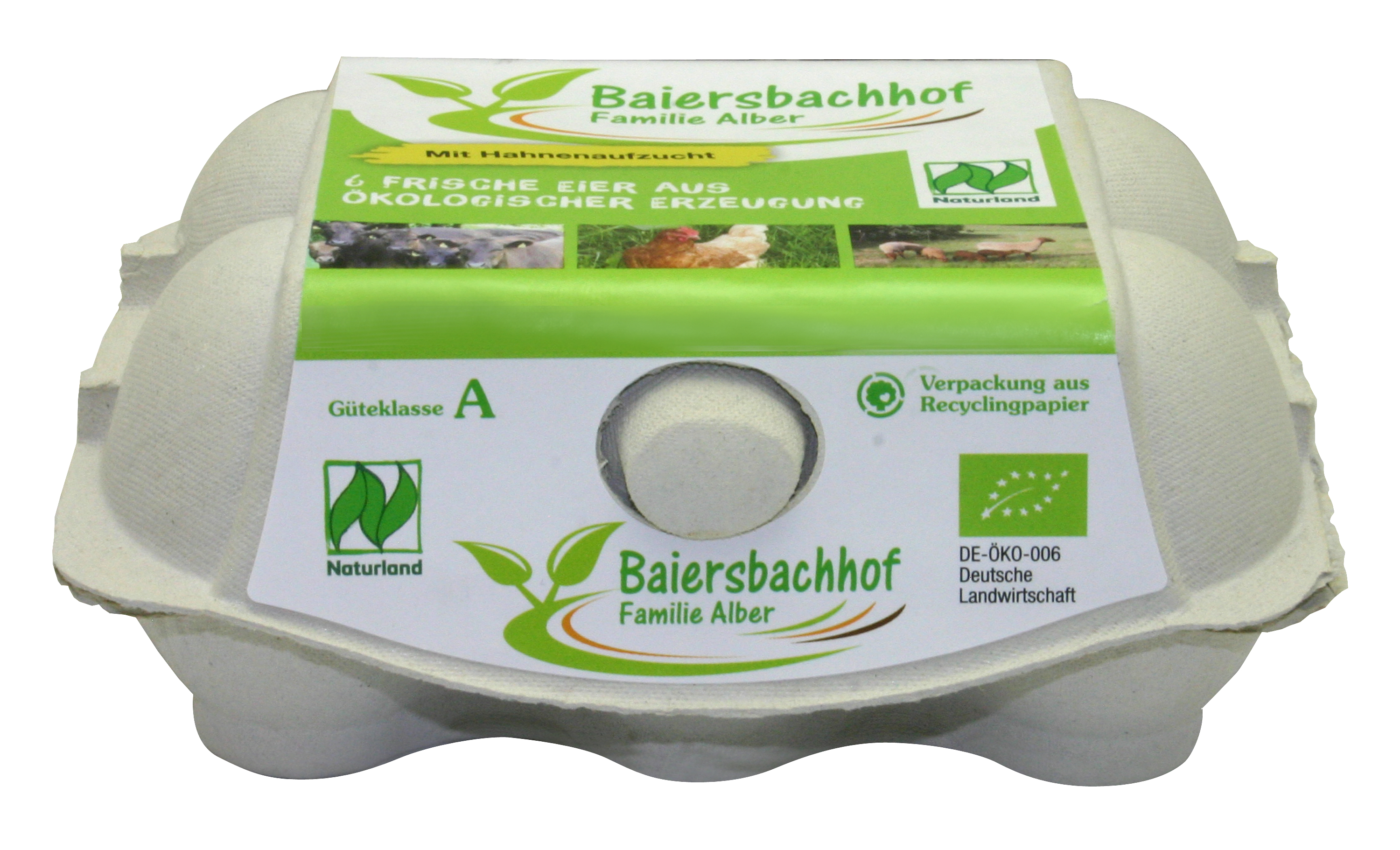 Baierbachhof Alber Eier gepackt 6er Karton