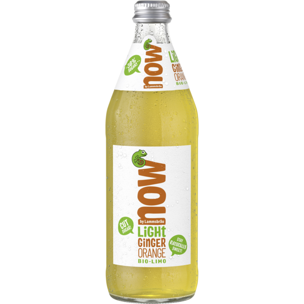 now - light Ginger Orange 0,5l Pfandflasche