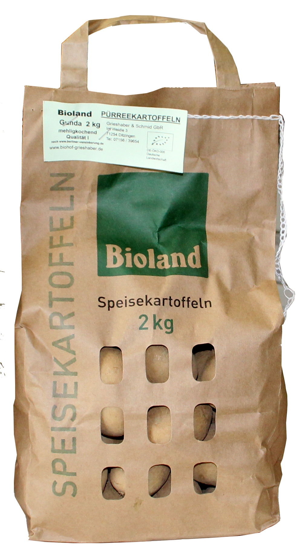 Kartoffel früh mehlig kochend  2kg Tüte aus Baden-Württemberg - ab sofort in Bio-Qualität