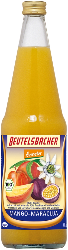 Beutelsbacher Mango-Maracuja Saft 0,7l Pfandflasche