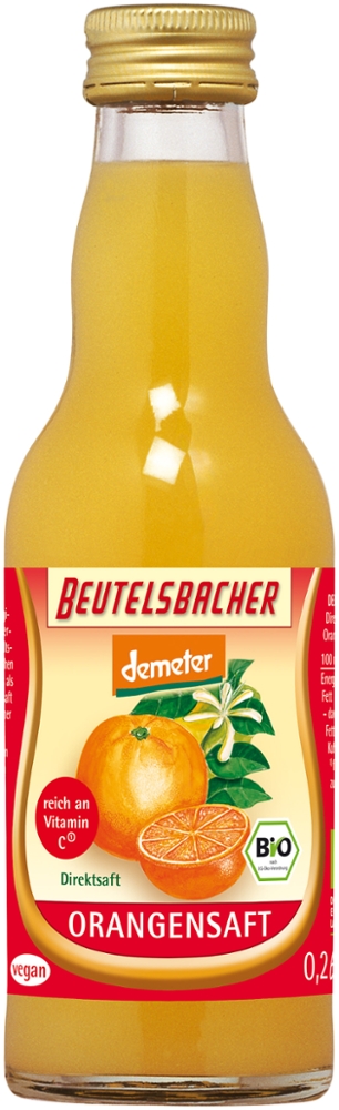 Beutelsbacher Orangen Direktsaft 0,2l Pfandflasche