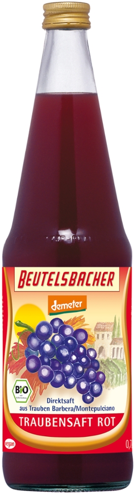 Beutelsbacher Traubensaft rot Barbera 0,7l Pfandflasche