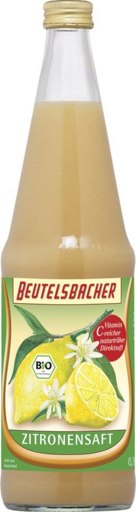 Beutelsbacher Zitronen naturtrüber Direktsaft 0,7l Pfandflasche