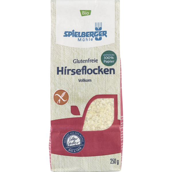 Spielberger Hirseflocken glutenfrei 250g Packung