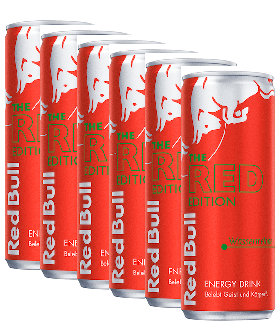 Red Bull Energy Drink 6er PACK THE RED Edition Wassermelone  0,25l