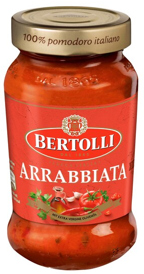 Bertolli Pasta Arrabbiata Sauce Glas 400 g