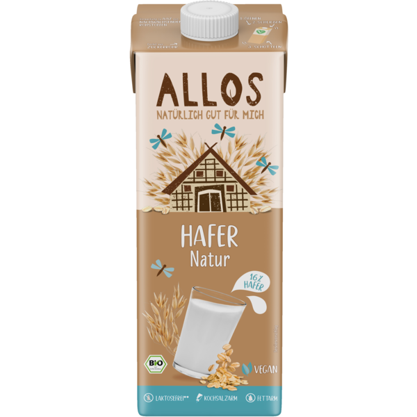 Allos Hafer Drink naturell 1l Tetra Pack