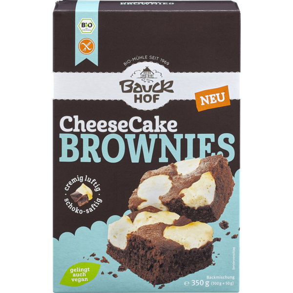 Bauckhof Cheesecake Brownies glutenfrei