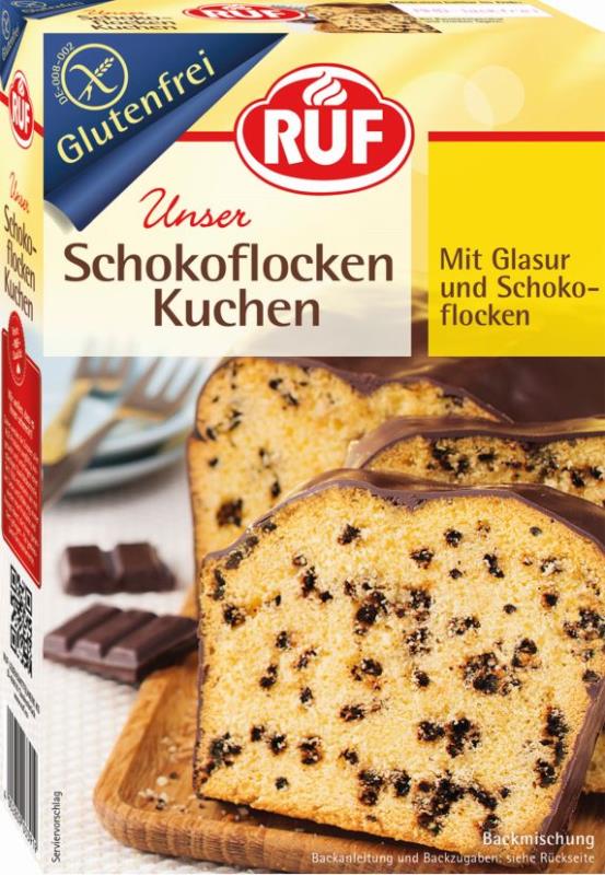 RUF Backmischung Schokoflocken Kuchen -glutenfrei-