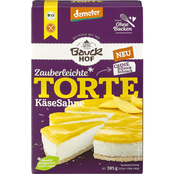 Bauckhof Käse Sahne Torte glutenfrei