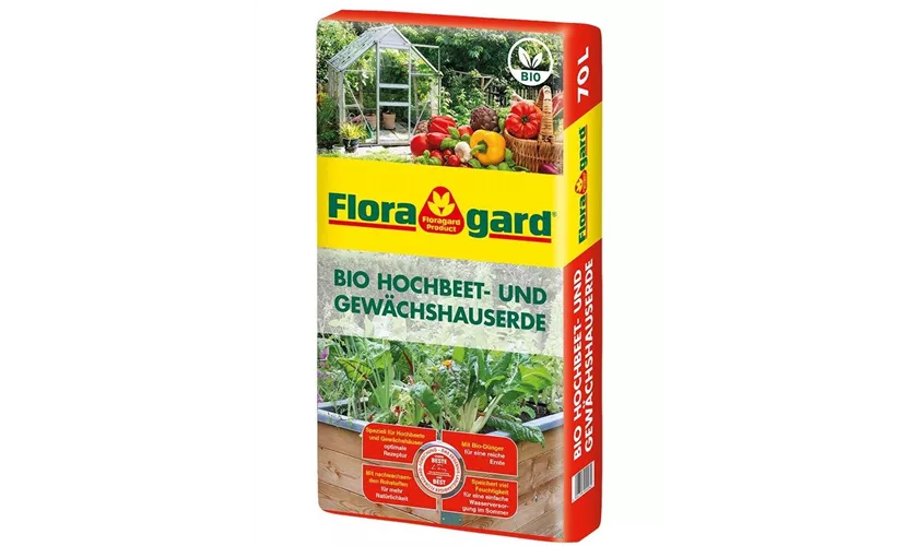 Floragard Bio-Hochbeet- und Gewächshauserde 70l Sack