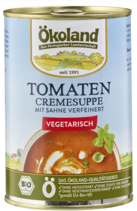 Ökoland Tomaten-Creme Suppe vegetarisch