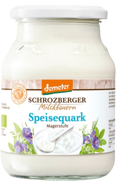 Schrozberg Speisequark Magerstufe, 500g Glas