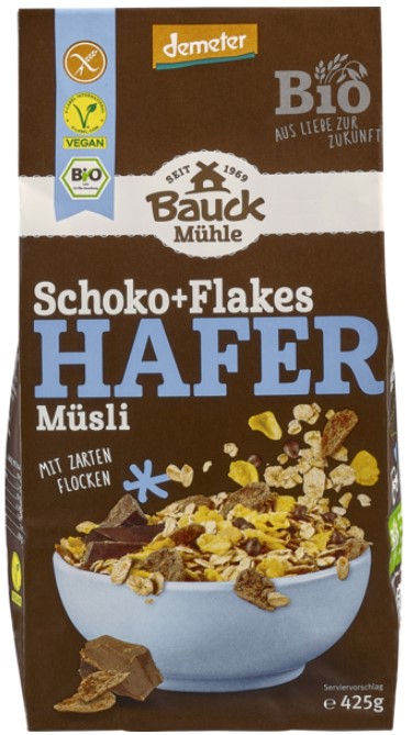 Bauckhof Hafer Müsli Schoko+Flakes glutenfrei