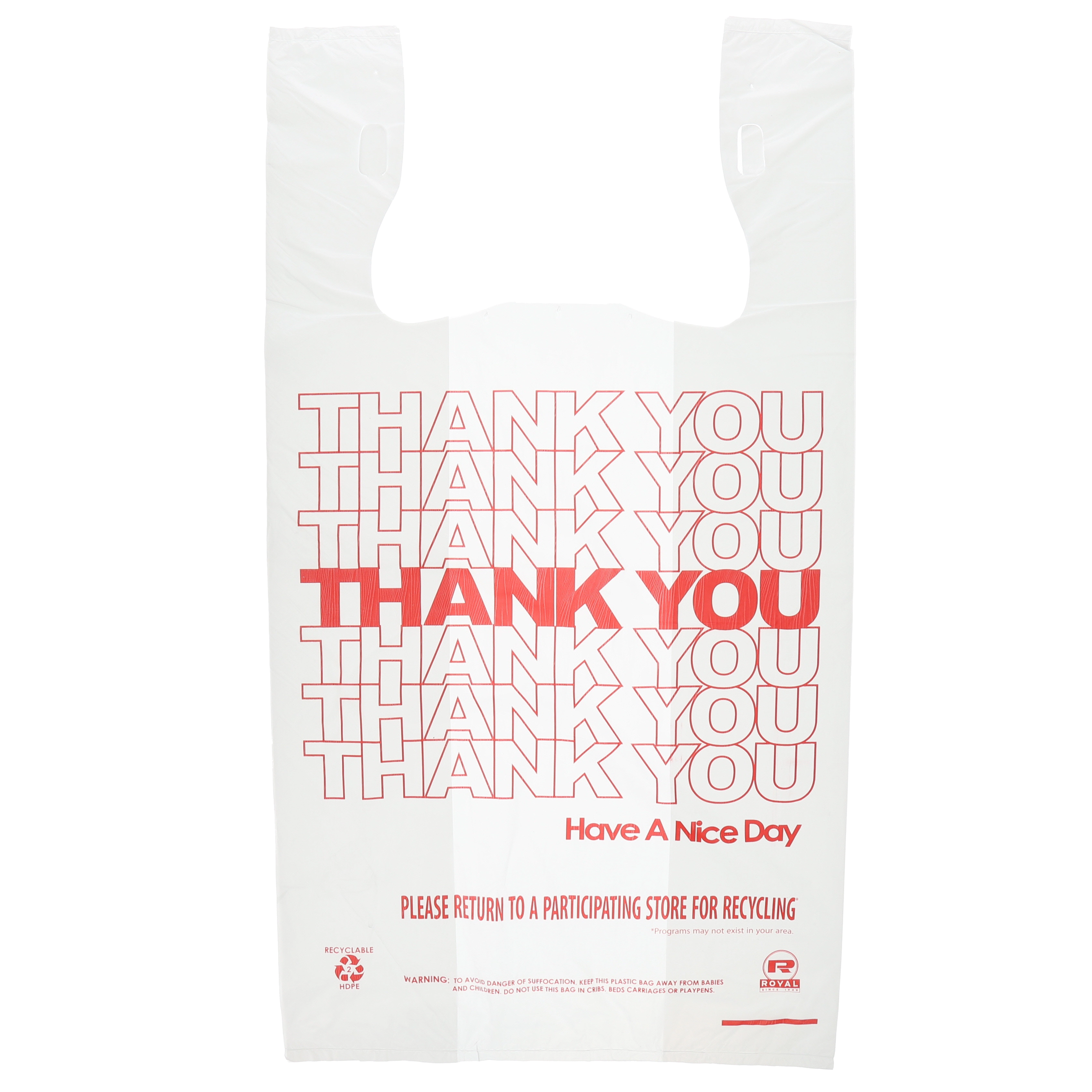 1 6 Thank You 20 Mic Plastic T Shirt To Go Bags ACR