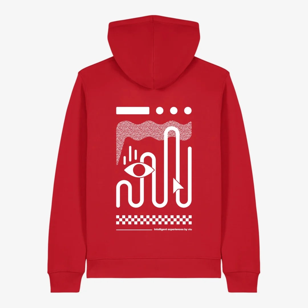viu Zip-Hoodie Intelligent Experiences – Rot