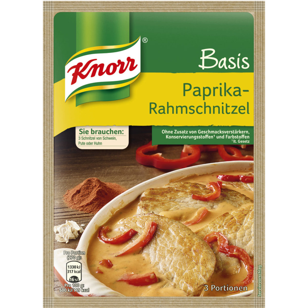 Knorr Basis Paprika Rahmschnitzel MPREIS