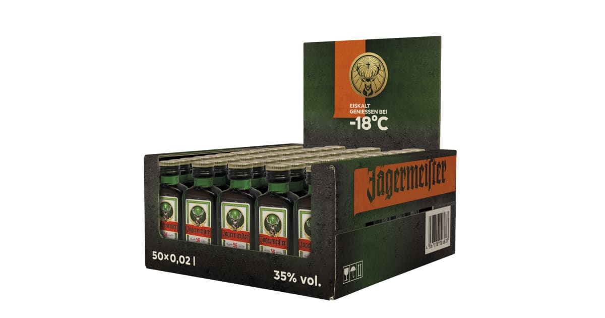 Jägermeister Kräuterlikör 35% 50x 0,02 Liter online kaufen | MPREIS  Onlineshop | Likör