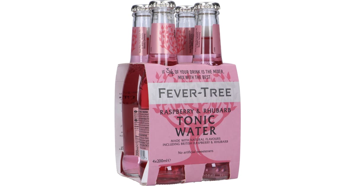 FeverTree Tonic Water Raspberry & Rhubarb Tray 4x 0,2 Liter in deiner
