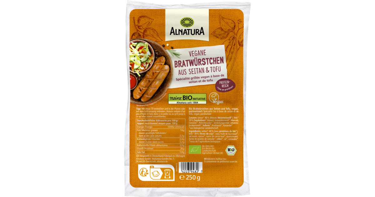 Alnatura Bio Bratwürstchen vegan online kaufen | MPREIS Onlineshop