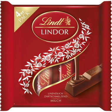 Lindt&Sprüngli Lindor Stick Milch 4er-Packung