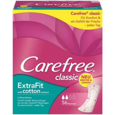 CAREFREE Slipeinlagen Extra Fit Cotton 56er-Packung