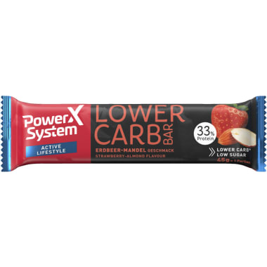 Power System Lower Carb Protein Bar Erdbeer-Mandel