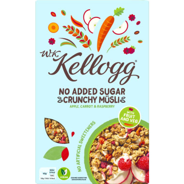 Kellogg's Crunchy Müsli Apfel-Karotte-Himbeere ohne Zucker