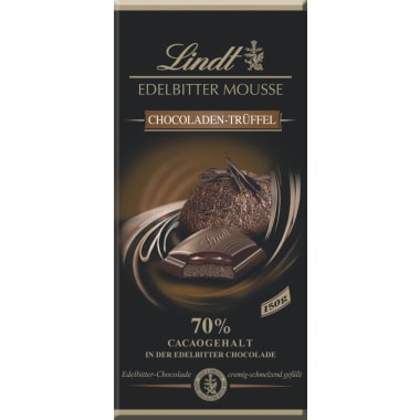 Lindt&Sprüngli Schokolade Edelbitter Mousse Pur Trüffel