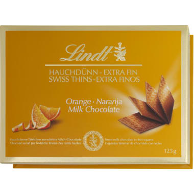 Lindt&Sprüngli Hauchdünn Täfelchen Orange