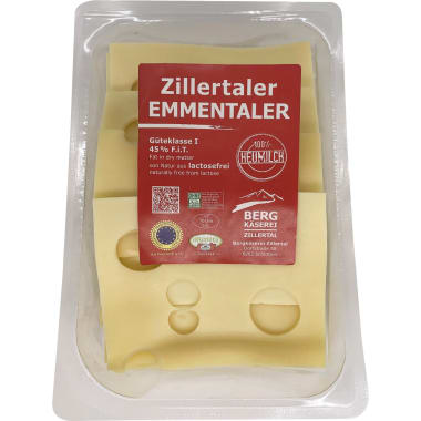 Bergkäserei Zillertal Zillertaler Emmentaler 45% Scheiben