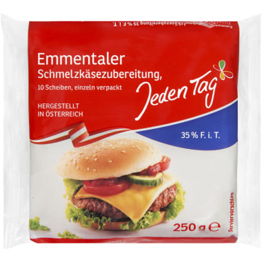 Jeden Tag Schmelzkäse Emmentaler Scheiben