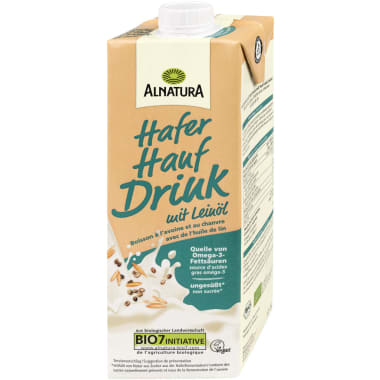 Alnatura Bio Hafer-Hanf Drink mit Leinöl 1,0 Liter