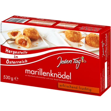 Jeden Tag Marillenknödel mit Brösel und Zucker