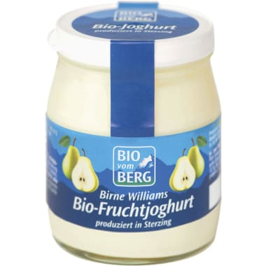 BIO vom BERG Bio Joghurt Williams Birne Glas