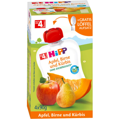 HiPP Beutel Apfel-Birne-Kürbis 4er-Packung