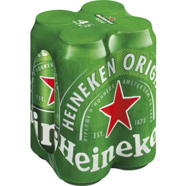 Heineken Bier Tray 4x 0,5 Liter Dose