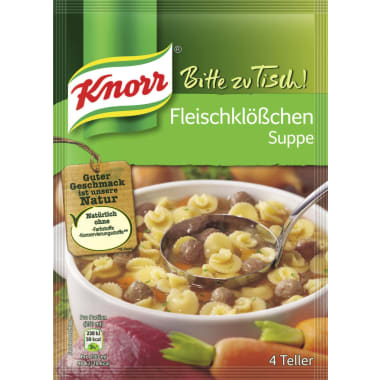 Knorr Bitte zu Tisch Fleischklößchen Suppe