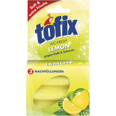 Tofix WC-Fresh Lemon Nachfüllung 3er-Packung