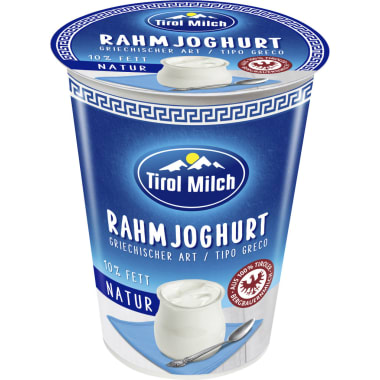 Tirol Milch Rahmjoghurt Natur 10% nach griechischer Art 400 gr