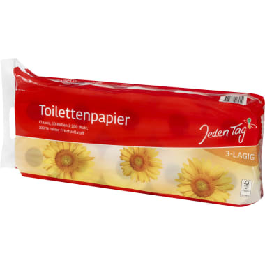 Jeden Tag Toilettenpapier Classic 10x 200 Blatt 3-lagig